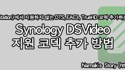 Synology DSVideo, 지원 코덱 추가하기