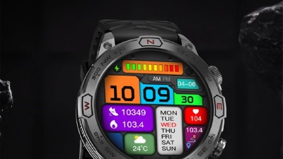 450 mAh, GPS 화웨이용 스마트워치 야외 군사 손전등, AMOLED HD 스크린, 심박수, BT 통화, 방수 스마트워치, 2024 신제품