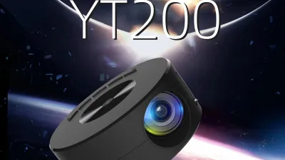 YT200 스마트 프로젝터 자동 초점 안드로이드 LED HD 프로젝터, 1080P 비디오 디코딩 지원, 휴대용